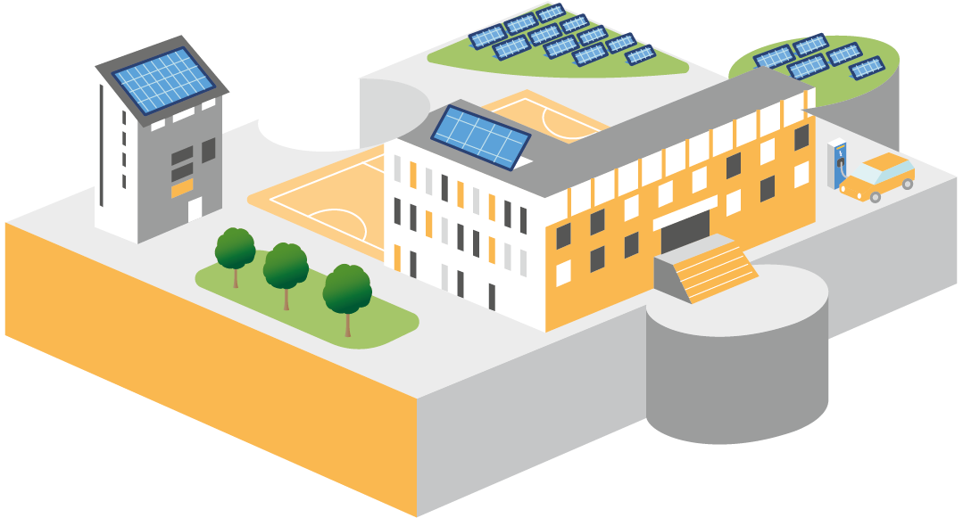 solarHUB-Puzzle zu Bestands- und Potenzialanalysen für Solarthermie und Photovoltaik von IP SYSCON